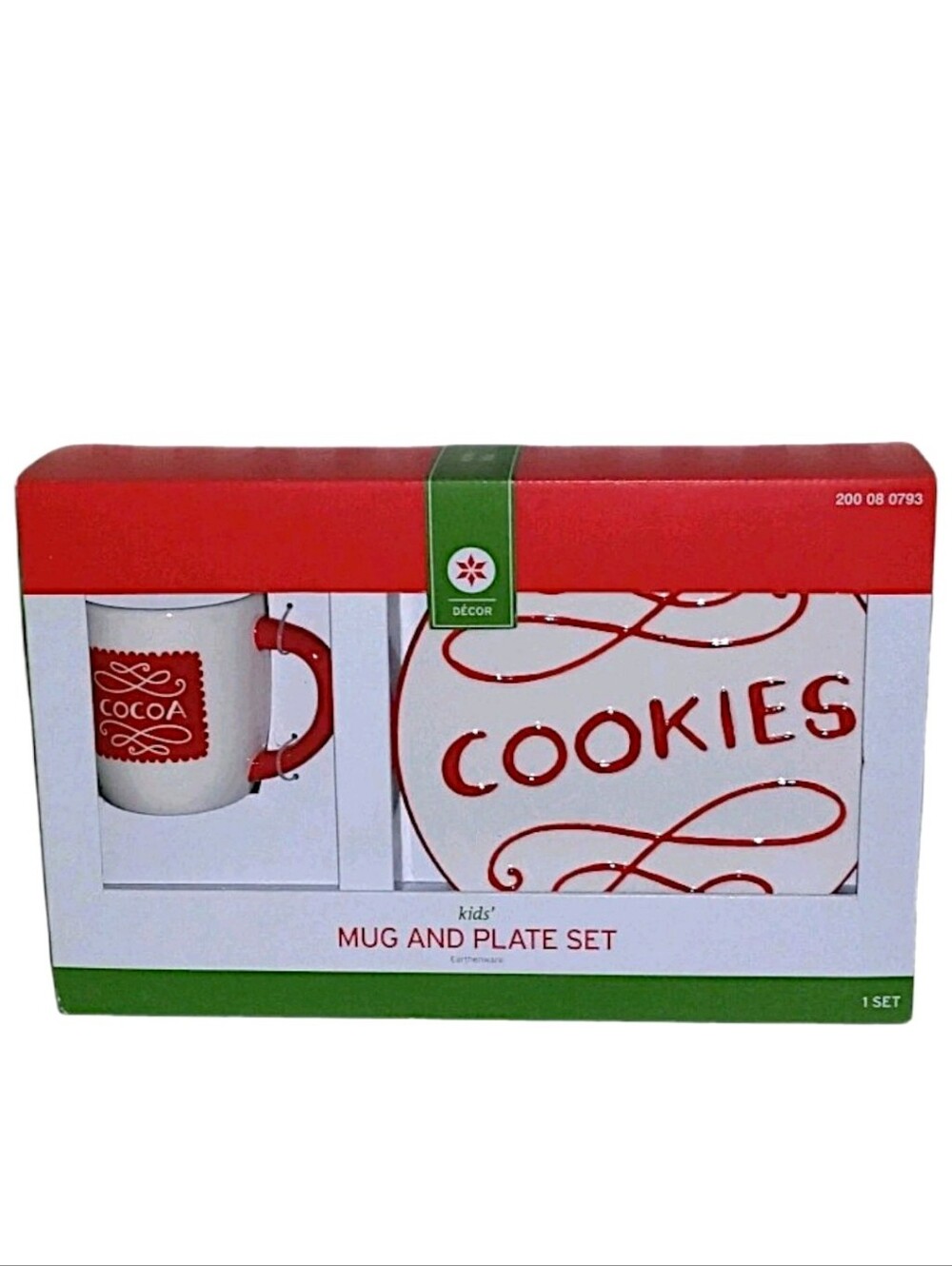 Target Wondershop Christmas Cookies for Santa Plate & Mug Set NEW Earthenware